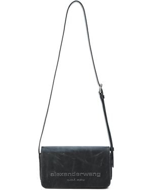 Alexander Wang Flap Leather Crossbody Bag - White