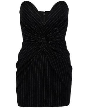 Alex Perry Pinstripe Strapless Minidress - Black