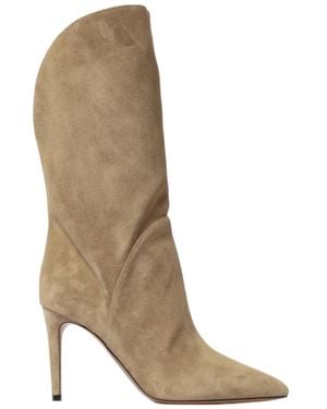 Paris Texas Heeled Boots - Natural
