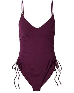 Melissa Odabash Tie-Detail Ruffled One-Piece Swimsuit - Purple