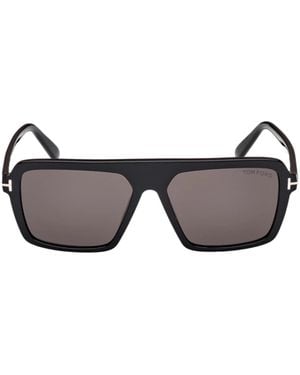 Tom Ford Eyewear Vincent Pilot-Frame Sunglasses - Grey