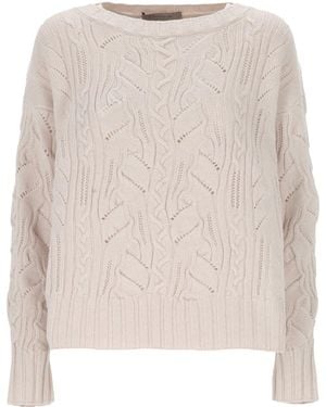 D.exterior Cable Knit Jumper - Natural