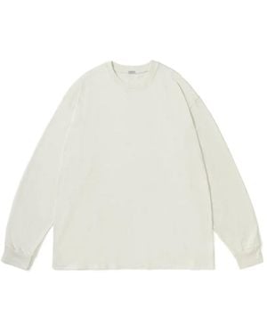 A.PRESSE Long-Sleeve Crew-Neck Jumper - White