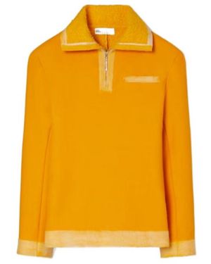 Tory Burch Half-Zip Polo Shirt - Yellow