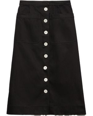 Prada Cotton Drill Skirt - Black