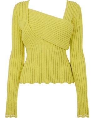 Bottega Veneta Simple Knitted Jumper - Yellow