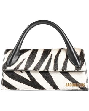 Jacquemus Zebra Print Flap Bag - White