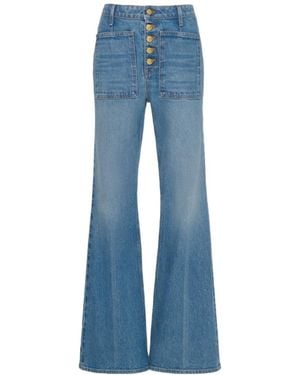 Ulla Johnson Button-Up Pocket Jeans - Blue