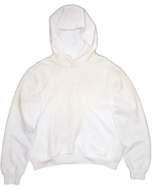 Acne Studios Logo Printed Long-Sleeved Hoodie - White