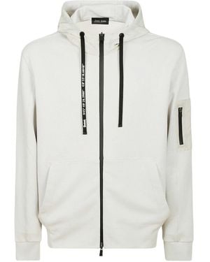 Herno Zip-Up Hooded Hoodie - White