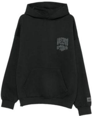 WRSTBHVR Logo-Print Pouch-Pocket Hoodie - Black