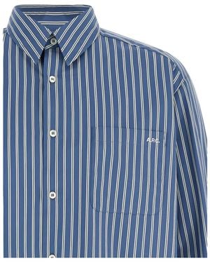 A.P.C. Malo Striped Shirt - Blue