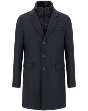Herno Long-Sleeved Coat - Blue