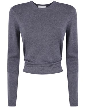 Semicouture Crew-Neck Long-Sleeve Jumper - Blue