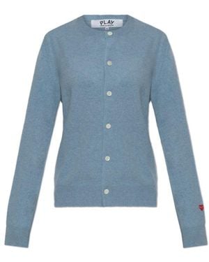 COMME DES GARÇONS PLAY Wool Cardigan - Blue