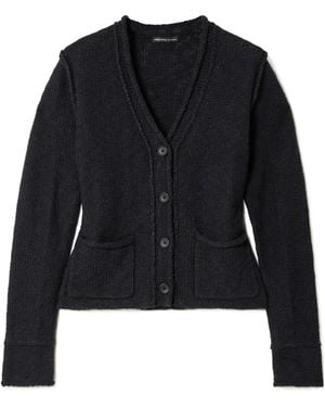James Perse Cotton And Linen-Blend Cardigan - Black