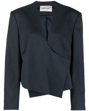 Low Classic Asymmetric Wool-Blend Jacket - Blue