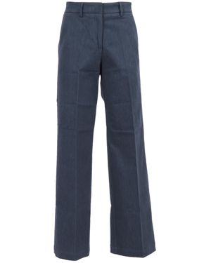 K-Way Wide-Leg Chino Trousers - Blue