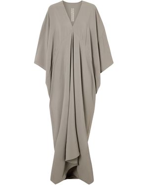 Rick Owens Draped Crepe Maxi Dress - Grey