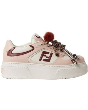 Fendi Match Low-Top Platform Trainers - Multicolour