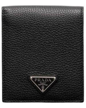 Prada Triangle-Logo Wallet - Black