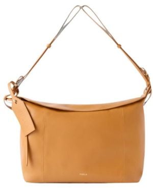 Furla Large Leather Shoulder Bag - White