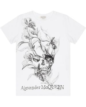McQueen Iris Crew-Neck T-Shirt - White