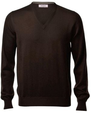 Gran Sasso V-Neck Sweater - Black
