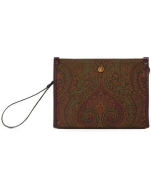 Etro Wristlet Clutch - Brown