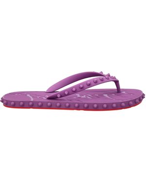 Christian Louboutin Super Loubi Flip Sandals - Purple