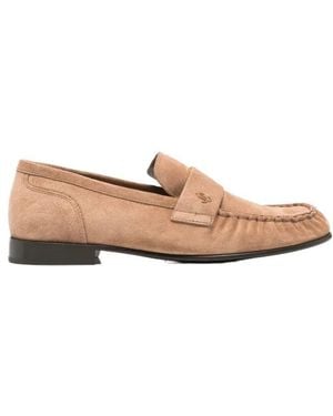Jimmy Choo Ellis Suede Loafers - Natural