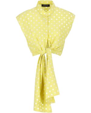 Fabiana Filippi Sleeveless Cropped Shirt - Yellow