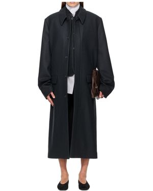 Rier Loden Wool Coat - Black
