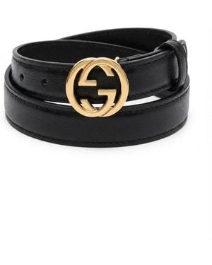 Gucci Logo Plaque Buckle Belt - Black