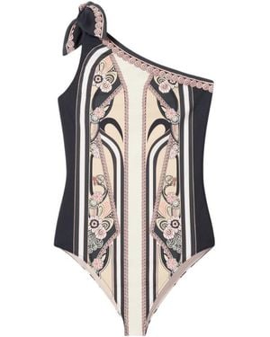 La DoubleJ One-Shoulder One-Piece Swimsuit - Multicolour