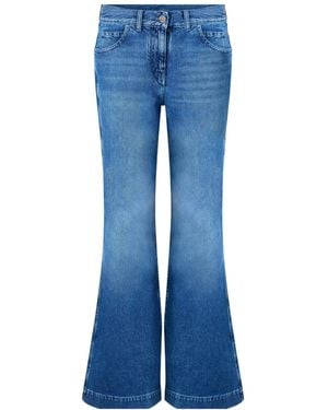 Moncler Mid-Rise Slightly Flared Trousers - Blue