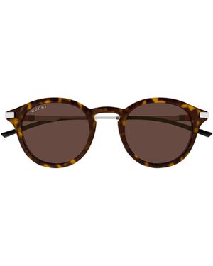 Gucci Eyewear Round-Frame Sunglasses - Brown