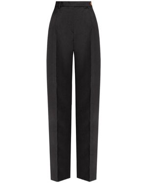 Versace Medusa Button High Waist Tailored Trousers - Black