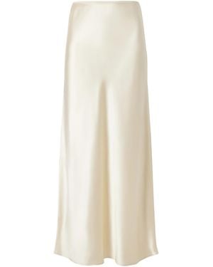 JOSEPH Cream Satin Maxi Skirt - White