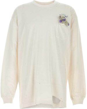 Doublet My Friend Distressed-Effect T-Shirt - White