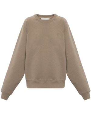 Ami Paris Ami De Coeur Crewneck Sweatshirt - Natural