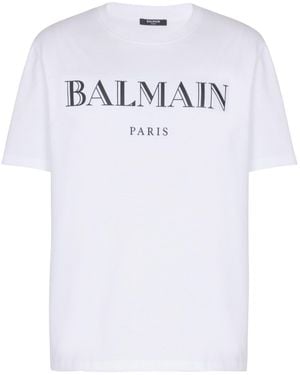 Balmain Logo Printed T-Shirt - White