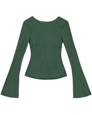 Ganni Satin Blouse - Green