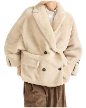 Brunello Cucinelli Button Fur Jacket - Natural