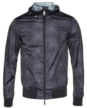 Armani Jeans Hooded Casual Jacket - Blue