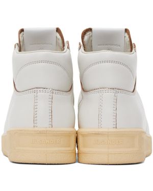 スニーカー Sneaker High in Beige Leather LC Waikiki Leather Look Ankle Length Women's Sneakers