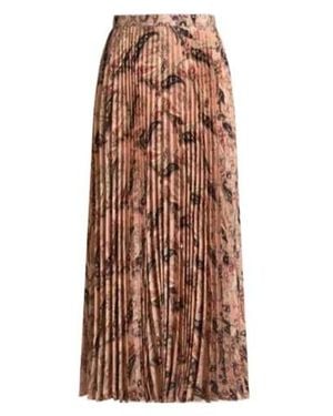 Etro Stretch Sable Maxi Skirt With Floral Paisley Motif - Brown