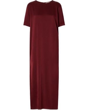 Giuliva Heritage The Gioia Satin Maxi Dress - Red