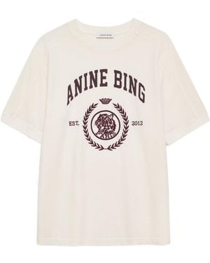 Anine Bing Crest Logo T-Shirt - White