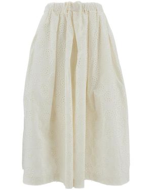 Comme des Garçons Comme Des Garçons Gathered Pleated Skirt - White